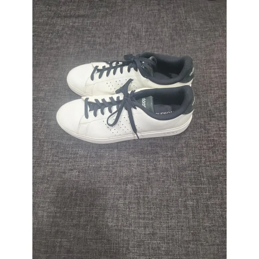 adidas Advantage 2.0 Men Size 12.5 Off White Black Sneakers IG9171 Low Top Court
